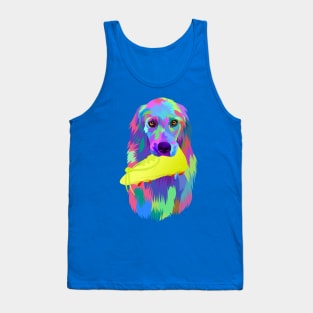 colorful dog rainbow Tank Top